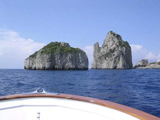 Capri grotta azzurra fotografie faraglioni