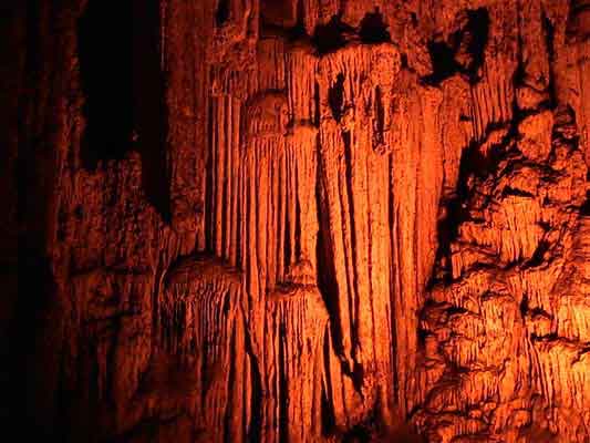 Fotografie stalattiti e stalagmiti immagini grotte in località Cave - Iraklion o Heraklion museo antica civiltà cretese - mare spiaggia isola Creta